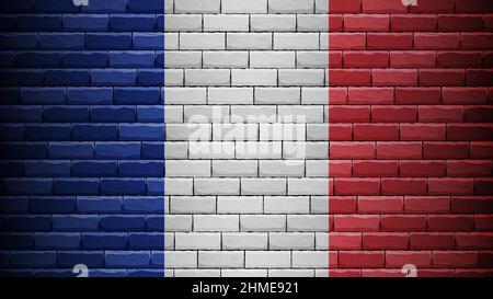 EPS10 Vector Patriotic sfondo con colori bandiera francese. Un elemento di impatto per l'uso che si desidera fare di esso. Illustrazione Vettoriale