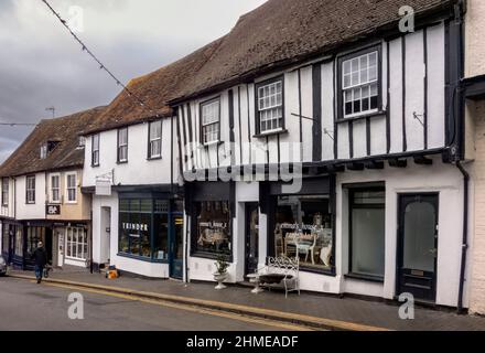 Edifici in stile Tudor George Street, St. Albans Hertfordshire Regno Unito Foto Stock