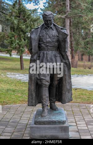 Josip Broz Tito scultura a Belgrado, Serbia Foto Stock