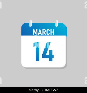 L'icona del calendario giornaliero bianco è in stile Flat Design. Semplice modifica dell'illustrazione vettoriale isolata. Illustrazione Vettoriale