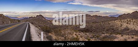 Immagine panoramica sul deserto della California meridionale durante il giorno Foto Stock