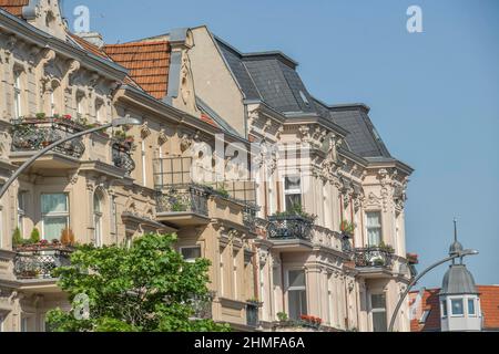 Vecchio edificio, Schmiljanstrasse, Friedenau, Berlino, Germania Foto Stock