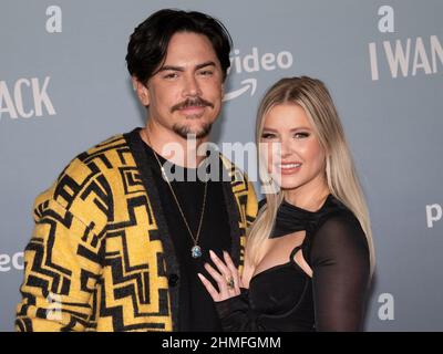 8 febbraio 2022, Los Angeles, California, USA: Tom Sandoval e Ariana Madix partecipano a Los Angeles Premiere di Amazon prime Videoâ ''i want you Back' (Credit Image: © Billy Bennight/ZUMA Press Wire) Foto Stock