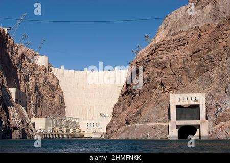 Diga di Hoover, Black Canyon, Arizona Foto Stock