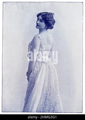 Ritratto di Natalina 'Lina' Cavalieri - soprano, attrice e monologa operatica italiana. Immagine della rivista teatrale francese-tedesca 'Das Album', 1898. Foto Stock