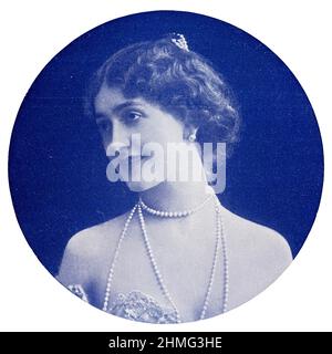 Ritratto di Natalina 'Lina' Cavalieri - soprano, attrice e monologa operatica italiana. Immagine della rivista teatrale francese-tedesca 'Das Album', 1898. Foto Stock