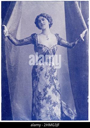 Ritratto di Natalina 'Lina' Cavalieri - soprano, attrice e monologa operatica italiana. Immagine della rivista teatrale francese-tedesca 'Das Album', 1898. Foto Stock