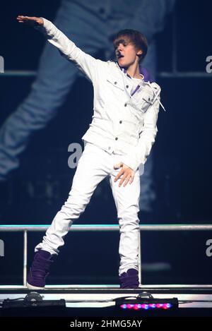 LOS ANGELES, CALIFORNIA. - Luglio 20: Justin Bieber in concerto al Nokia Theatre L.A. Live il 20 luglio 2010 a Los Angeles, California. Credito: Jeffrey Mayer/ Rock negatives / MediaPunch Foto Stock