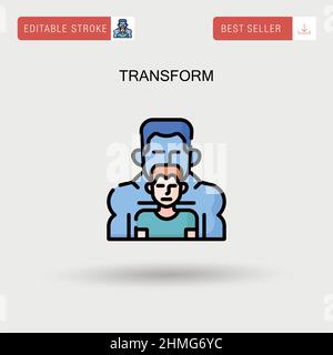 Icona trasforma vettore semplice. Illustrazione Vettoriale
