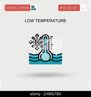 Icona vettore semplice a bassa temperatura. Illustrazione Vettoriale