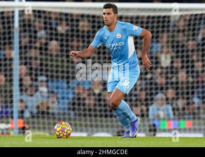 Manchester, Inghilterra, 9th febbraio 2022. Rodrigo di Manchester City durante la partita della Premier League all'Etihad Stadium di Manchester. Il credito d'immagine dovrebbe leggere: Andrew Yates / Sportimage Credit: Sportimage/Alamy Live News Foto Stock