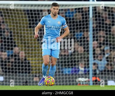 Manchester, Inghilterra, 9th febbraio 2022. Rœben Dias di Manchester City durante la partita della Premier League all'Etihad Stadium di Manchester. Il credito d'immagine dovrebbe leggere: Andrew Yates / Sportimage Credit: Sportimage/Alamy Live News Foto Stock