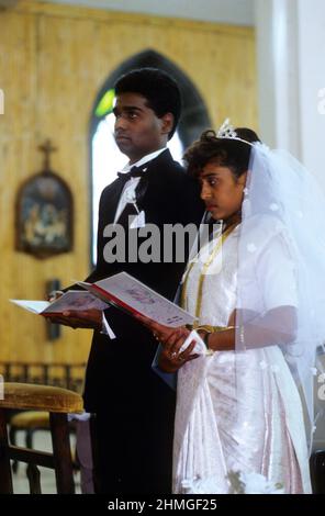 Matrimonio di christian Tamoul Foto Stock