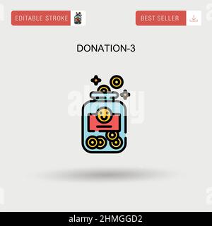 Donation-3 icona vettore semplice. Illustrazione Vettoriale