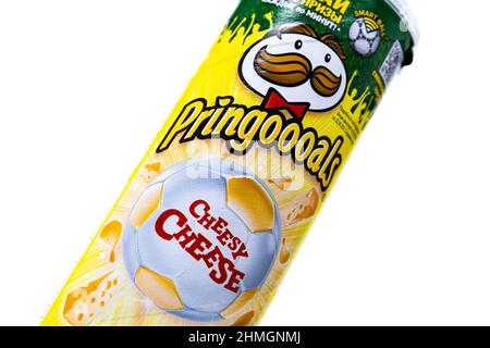 Pringles patatine al gusto di formaggio Foto Stock