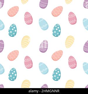 Buon modello di Pasqua con uova di Pasqua Illustrazione Vettoriale