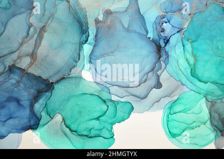 pittura con inchiostro a base di alcol Foto Stock