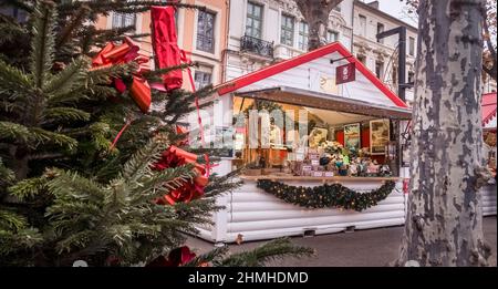 Mercatino di Natale a Narbonne. Foto Stock