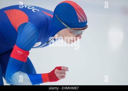 Pechino, Cina. 10th Feb 2022. PECHINO, CINA - FEBBRAIO 10: Natalia Voronina di Russia in competizione sulle donne 5000m durante i Giochi Olimpici di Pechino 2022 al National Speed Skating Oval il 10 febbraio 2022 a Pechino, Cina (Foto di /Orange Pictures) NOCNSF Credit: Orange Pics BV/Alamy Live News Foto Stock