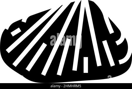 icona di simbolo di glifo di donax clam illustrazione vettoriale Illustrazione Vettoriale