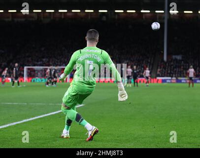 Sheffield, Inghilterra, 9th febbraio 2022. Sam Johnstone di West Bromwich Albion durante la partita Sky Bet Championship a Bramall Lane, Sheffield. Il credito dovrebbe essere: Simon Bellis / Sportimage Foto Stock