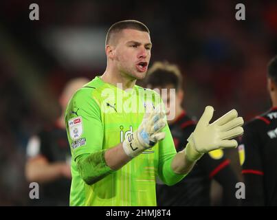 Sheffield, Inghilterra, 9th febbraio 2022. Sam Johnstone di West Bromwich Albion durante la partita Sky Bet Championship a Bramall Lane, Sheffield. Il credito dovrebbe essere: Simon Bellis / Sportimage Foto Stock