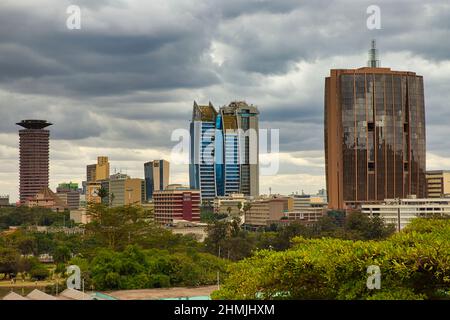 Nairobi, Kenya - 01 agosto 2021: Edifici nel centro di Nairobi. Foto Stock