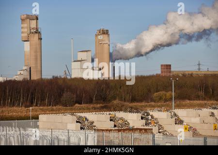 CF Industries, azienda leader a livello mondiale nella produzione di idrogeno e azoto, Billingham Stockton-on-Tees, County Durham, Inghilterra Foto Stock