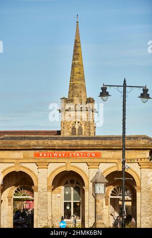 Stazione ferroviaria di Saltburn-by-the-Sea, Redcar e Cleveland, North Yorkshire, Inghilterra Foto Stock