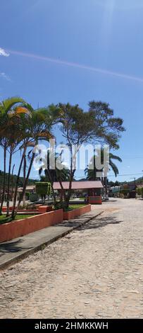 Piazza Bernardo Cardoso, Abreus, Minas Gerais, Brasile Foto Stock