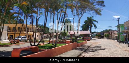 Piazza Bernardo Cardoso, Abreus, Minas Gerais, Brasile Foto Stock