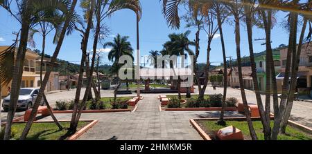 Piazza Bernardo Cardoso, Abreus, Minas Gerais, Brasile Foto Stock