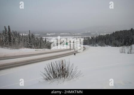 Two Mile Hill a Whitehorse, Yukon, Canada Foto Stock