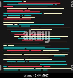 Codifica cartoon illustrazione vettoriale di linee simulate Illustrazione Vettoriale