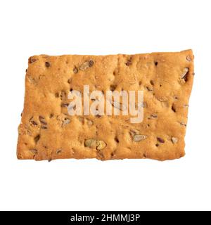 Pane fresco isolato piatto multigrain cotto Foto Stock