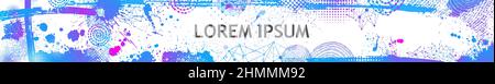 Sfondo orizzontale da blot. Lungo sfondo vintage . Illustrazione vettoriale Illustrazione Vettoriale