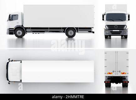 Consegna / Cargo Truck 3D rendering Foto Stock