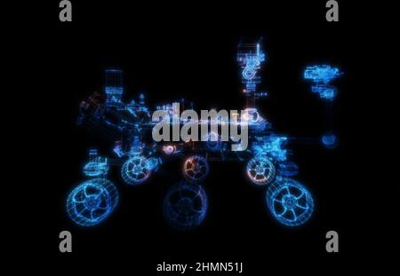 Ologramma a particelle di Marte rover Foto Stock