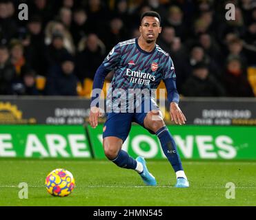 Wolverhampton, Regno Unito. 10th Feb 2022. Gabriel dell'Arsenal durante la partita della Premier League a Molineux, Wolverhampton. Il credito d'immagine dovrebbe leggere: Andrew Yates/Sportimage Credit: Sportimage/Alamy Live News Foto Stock