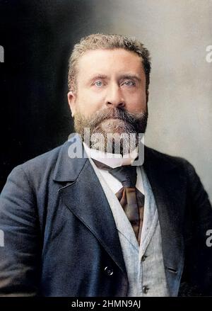 Ritratto di politico francese, Jean Jaures (1859-1914) - foto colorié ultérieuement Foto Stock