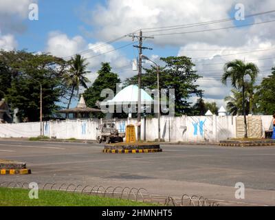 Via nel centro di Tacloban sulle Filippine 21 gennaio 2012 Foto Stock