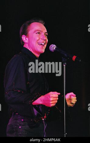 David Cassidy in concerto all'Hammersmith Apollo di Londra, Regno Unito. 12th aprile 2002 Foto Stock