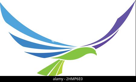 Flying Bird semplice disegno astratto Illustrazione Vettoriale