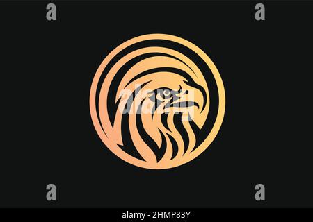 Design semplice del logo Eagle Head Illustrazione Vettoriale