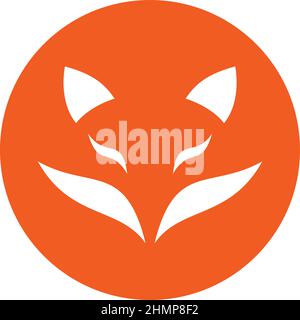Astratto Simple Design di Fox Minimalism Style Illustrazione Vettoriale