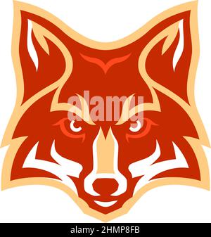 Testa di Rif Fox aggressivo Illustrazione Vettoriale