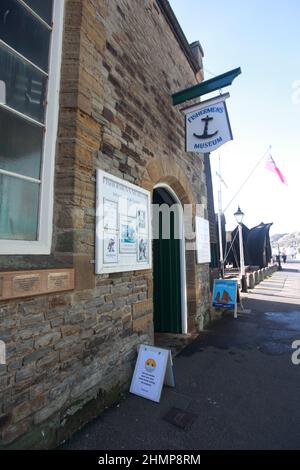 Il Museo dei pescatori di Hastings, ospitato in una ex chiesa costruita nel 1854, è dedicato all’industria della pesca e alla storia marittima di Hastings , Sussex, Regno Unito Foto Stock