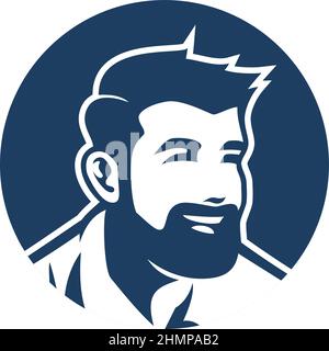 Design semplice dell'uomo con barba Illustrazione Vettoriale