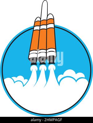 Vettore di lancio del razzo Illustrazione Vettoriale