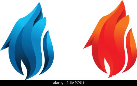 Testa di Howling Wolf a forma di fiamma Illustrazione Vettoriale